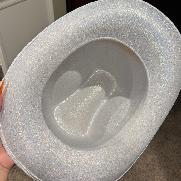 Barbie Glittery Silver Hat with Pink Band - Picture 3 of 8